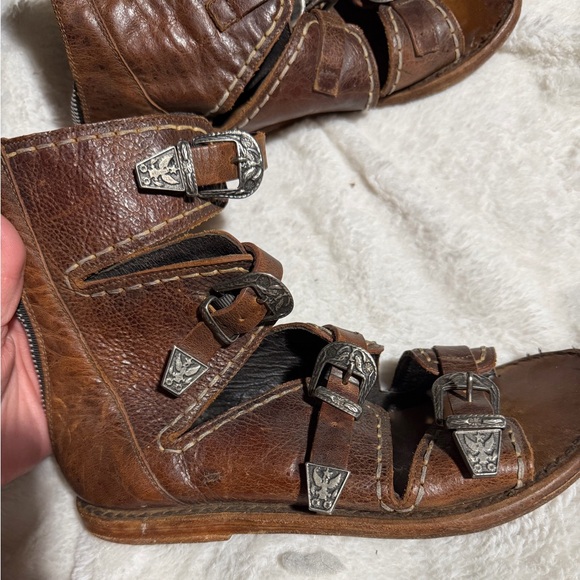 Freebird Cleopatra Brown Leather Gladiator Sandals - Picture 4 of 11